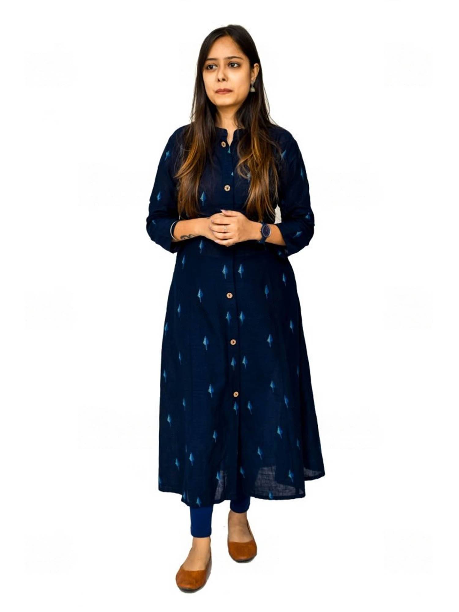 Dark Blue Kurti For Womens