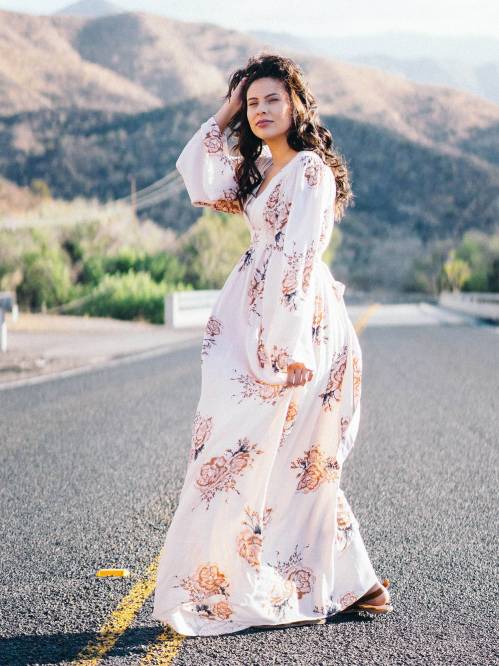 White Printed Dress